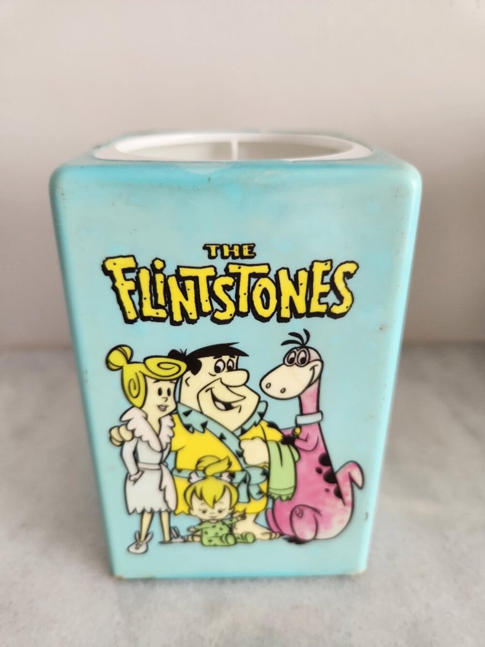 Vintage 1990 The Flintstones The Jetsons Pop-Up Bathroom Dixie Paper Cup Dispens